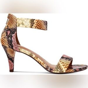 Style & Co. Snakeskin Heels in Pink and Tan